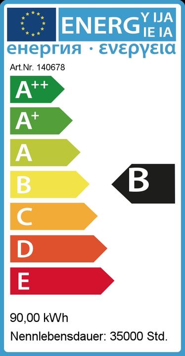 Energie-Label Synergy 21 LED Flex Strip RGB DC24V + RGB-W one chip super ww IP65 (RGBW, 500 cm, Outdoor)