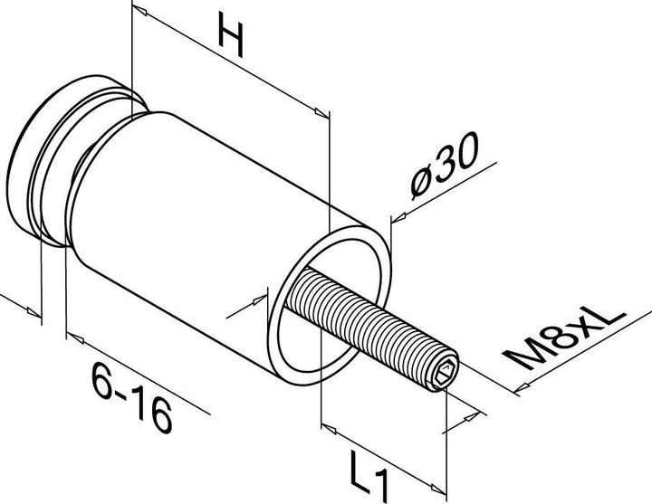 Produktbild Q-Railing Glasadapter (1 Stk.)