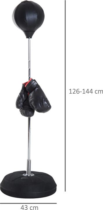 Produktbild Homcom Boxsack Kunstleder, Kunststoff Schwarz (43 cm)