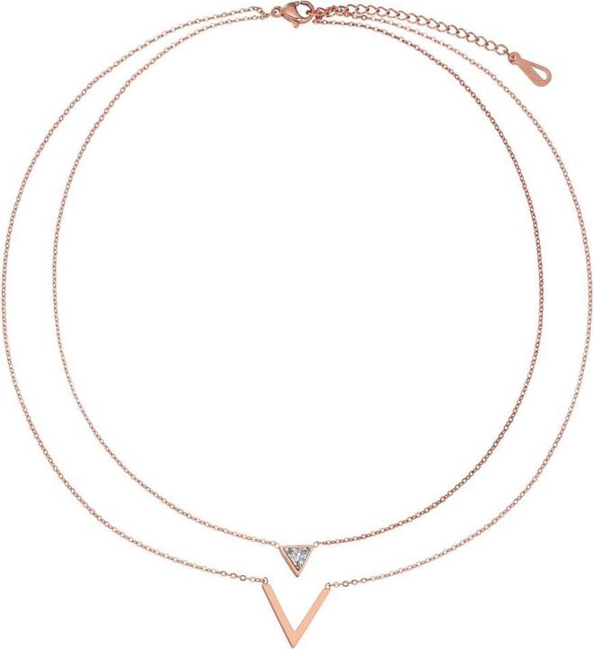 Immagine prodotto Bijouteria Pendente catena (Acciaio inossidabile, Rivestimento in PVD (colore oro), Zirconia, 38 - 43 cm)