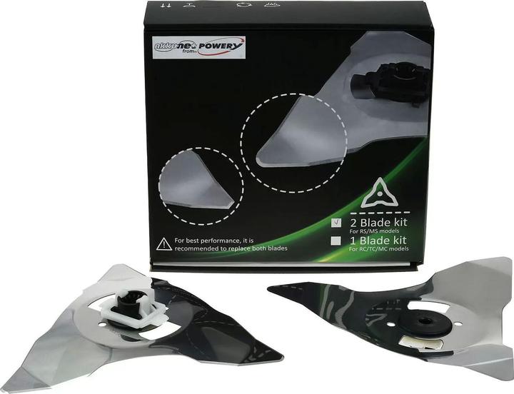 Actual product image AccuCell 2x Ersatz-Messer Schneid-Klingen für Mähroboter Robomow RS-, RC-Serie, Edelstahl (Mowing robot, Lawn mower blades + replacement blades garden machinery)