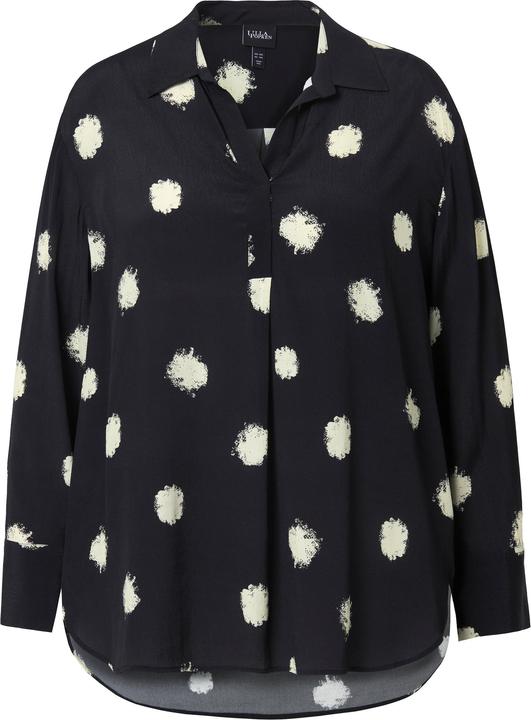 Actual product image Ulla Popken Abstract Polka Dot Long Sleeve Blouse (54)