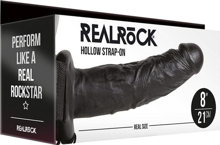 Actual product image RealRock Hollow Strap-on without Balls - 8" / 20,5 cm