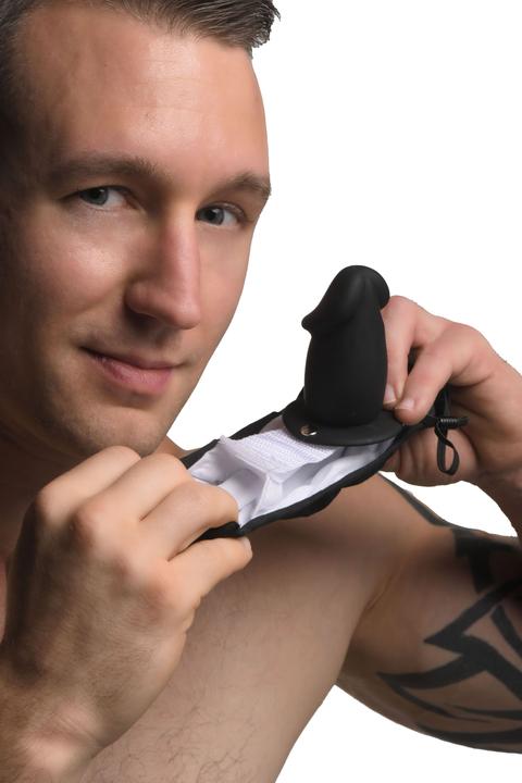 Actual product image Master Series Mouth-Full Dildo Face Mask - Black
