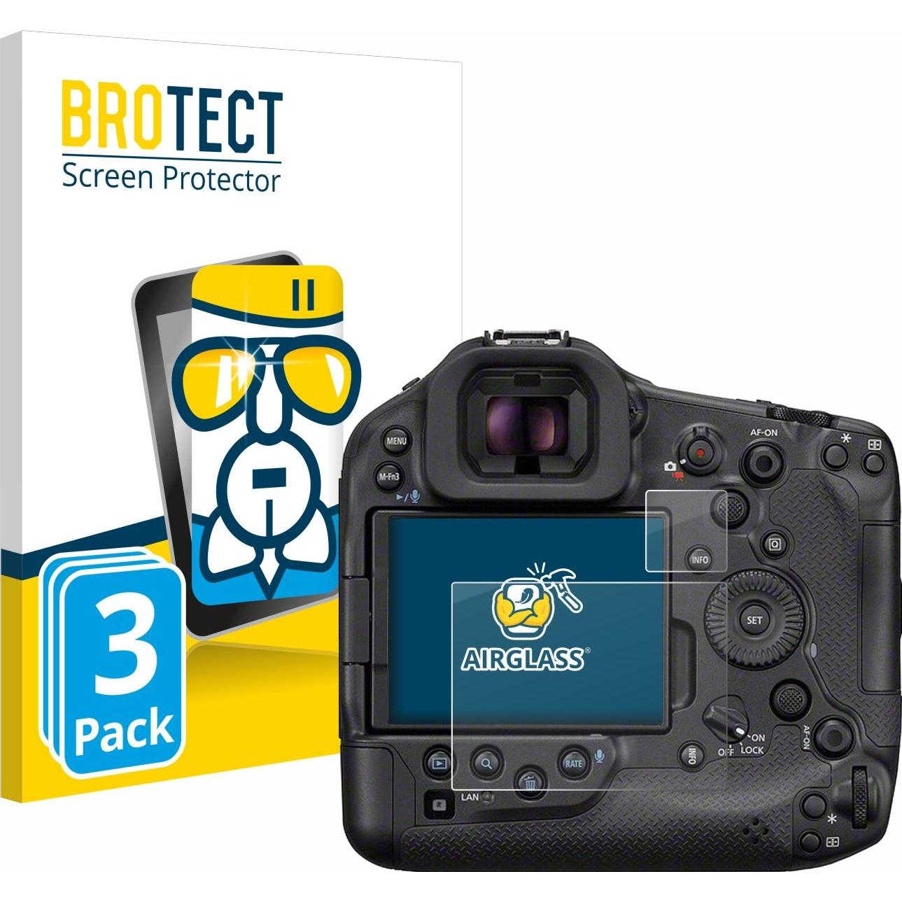 BROTECT Schutzglas Schutzfolie Glas Folie Displayschutz klar (Displayschutz, EOS R1), Kameraschutz, Transparent