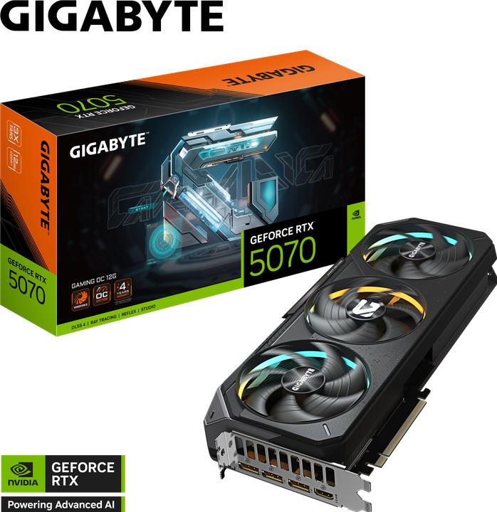 Image du produit Gigabyte GeForce RTX 5070 GAMING OC (12 Go, GDDR7)