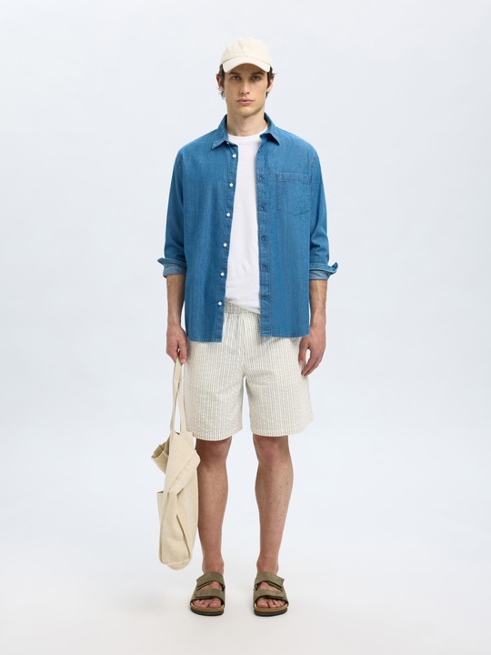 Actual product image Selected Homme Seersucker Shorts (S)