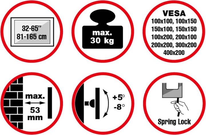 Image du produit Reflecta PLANOLED 65-4020T (Mur, 30 kg, 32" - 65")
