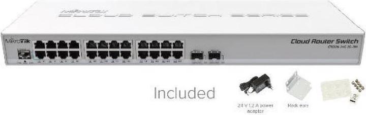 Immagine prodotto MikroTik CRS326-24G-2S+RM: Interruttore intelligente L3 (24 Porti)