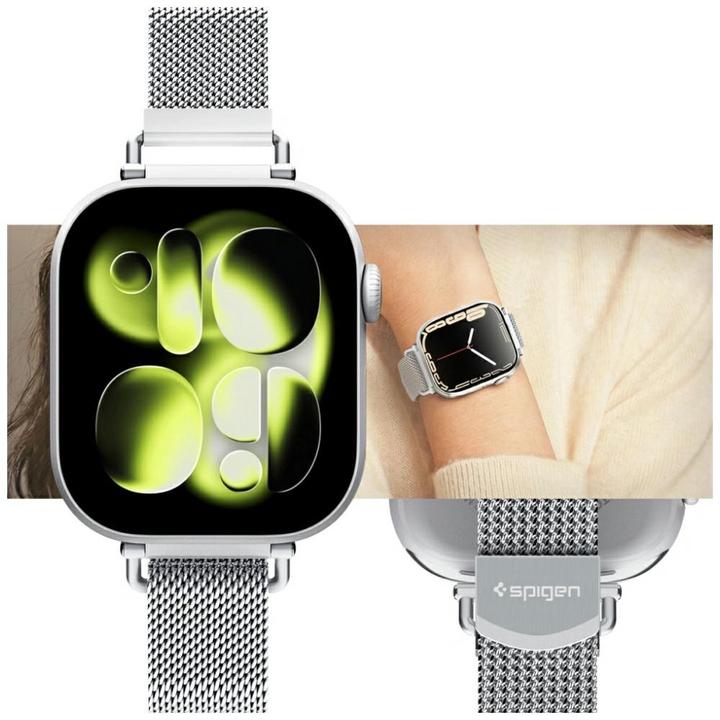 Produktbild Spigen Pasek WBM4 Band do Apple Watch 8 / 9 / 10 / 11 / SE 40/41/42mm Silver (Edelstahl)
