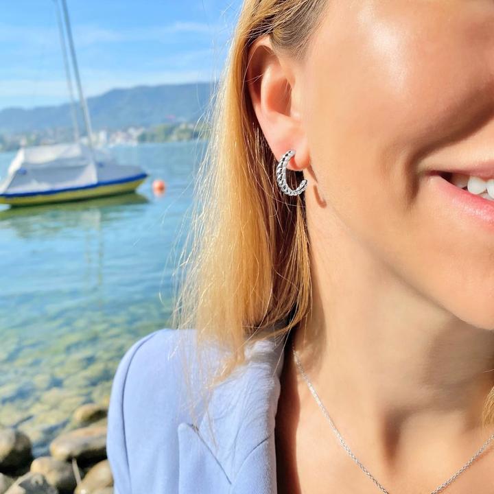 Immagine prodotto Candy Creoli Twist, Argento 925 (Argento 925)