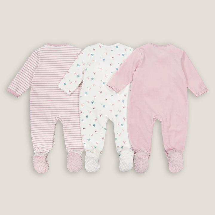 Produktbild La Redoute Collections 3er-Pack Samt-Strampler (74, 80)