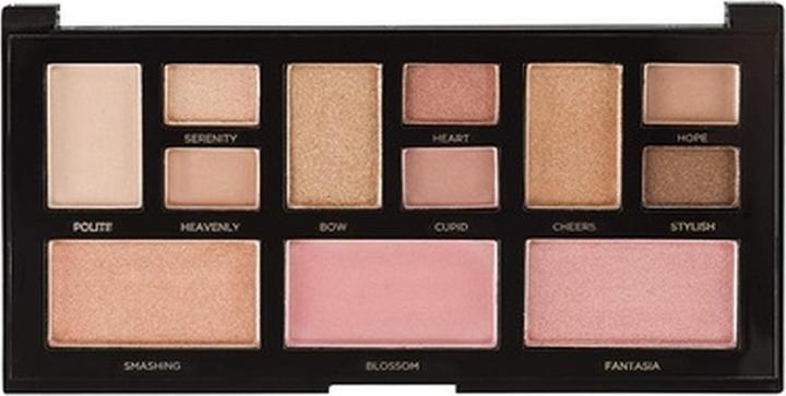Actual product image Profusion Cosmetics Mini Artistry 12 Shade Eye & Cheek Palette Pink Nudes (Nude, Pink)