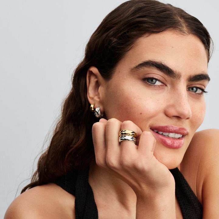 Immagine prodotto Pandora Anello a fascia larga increspata (54, 925 Argento)