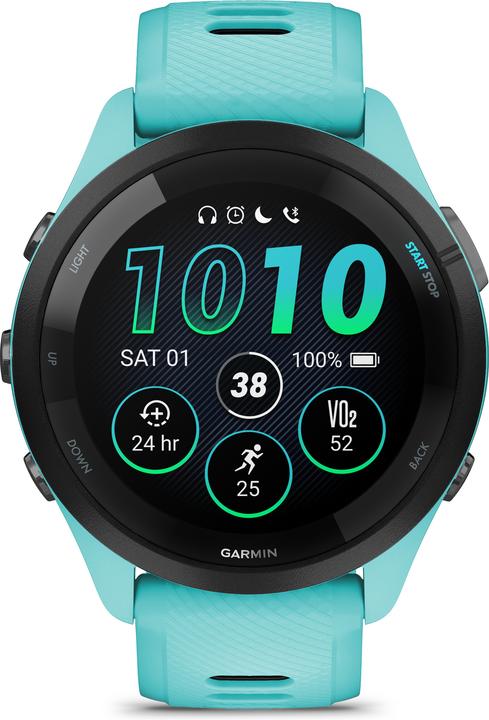Actual product image Garmin 010-02810-12 Forerunner 265 Music, Aqua (46 mm)