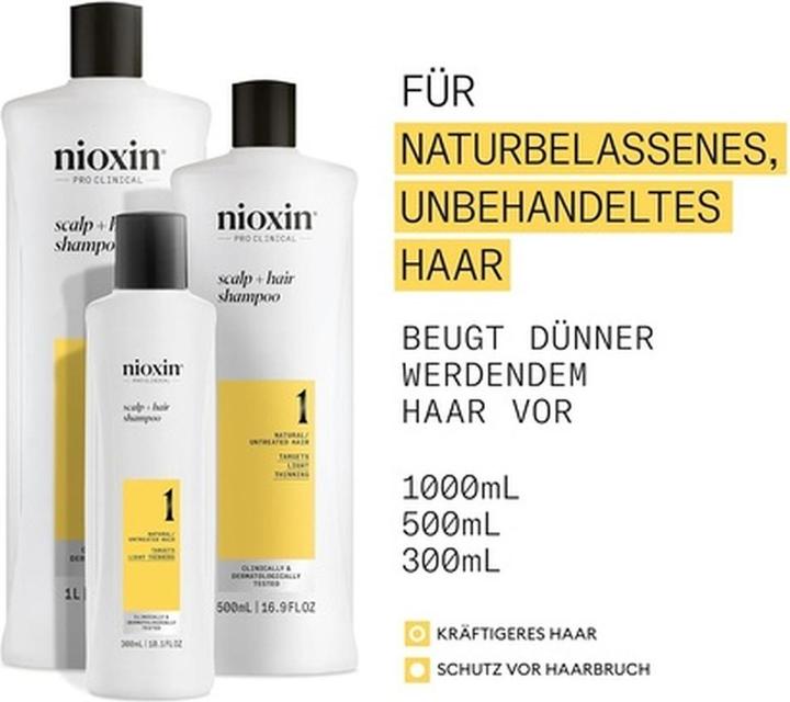 Image du produit Nioxin Scalp + Hair System 1 Shampoo (300 ml, Shampoing liquide)