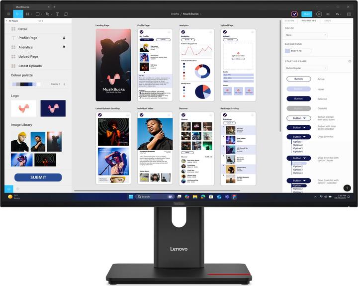 Image du produit Lenovo ThinkVision T32UD-40 (3840 x 2160 pixels, 31.50")