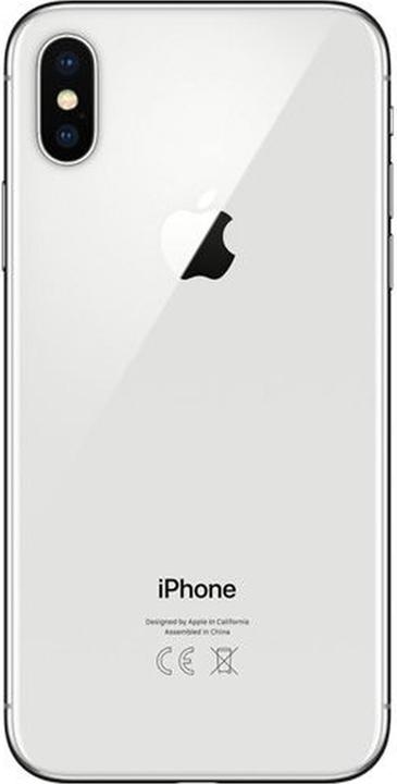 Actual product image Forza Refurbished iPhone X (256 GB, Silver, 5.80", 12 Mpx, Single SIM, B / Very good)
