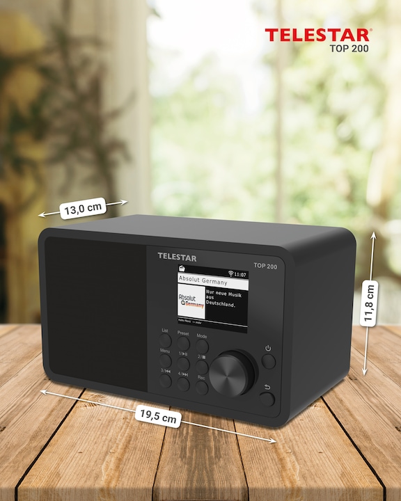 Produktbild Telestar TOP 200 DAB+ Internetradio schwarz (Internetradio, DAB+, UKW, WLAN, Bluetooth)