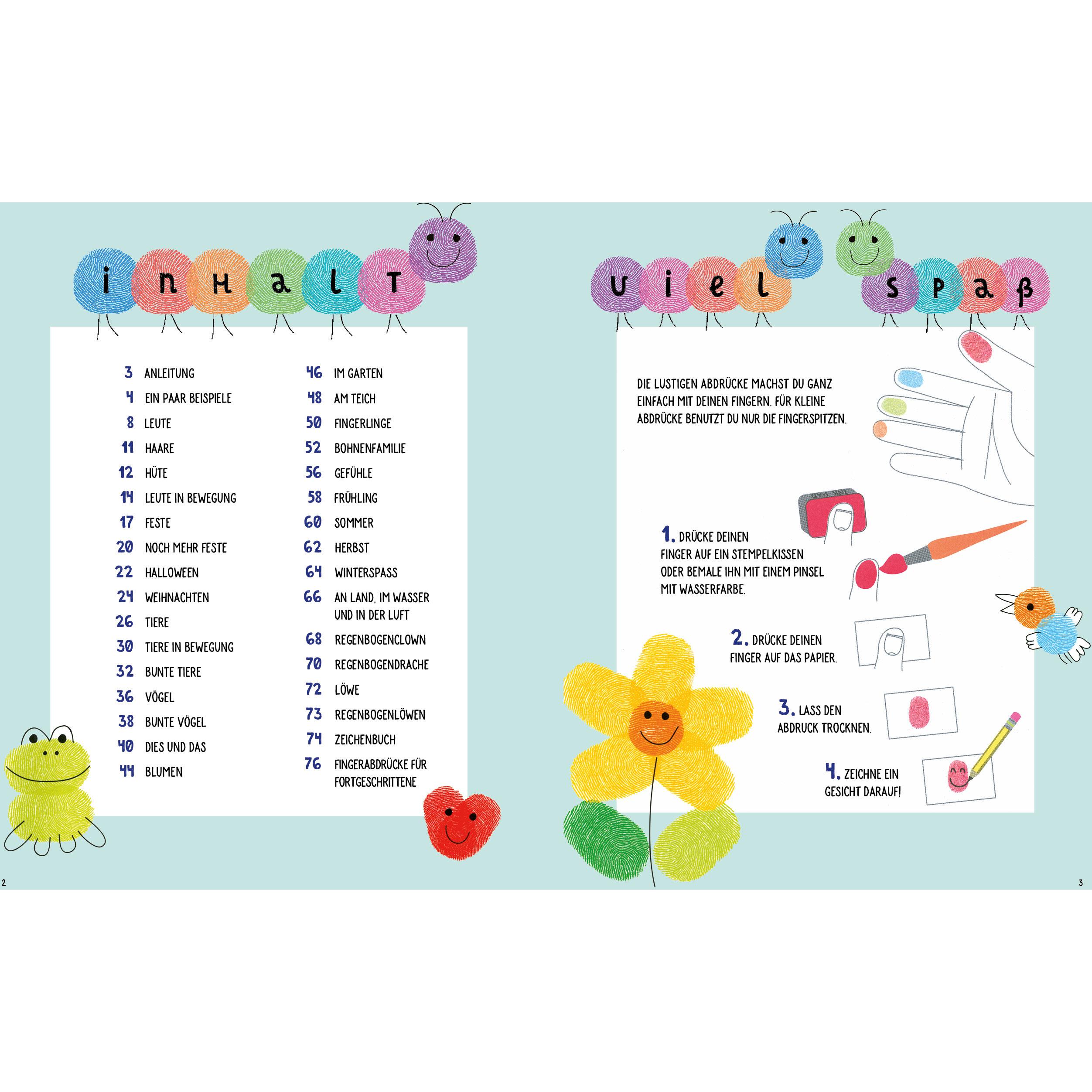 Thumbnail - Fingerabdruck, Punkt und Strich – Zeichenspass auf Fingerabdrücken, Sachbücher von Ed Emberley