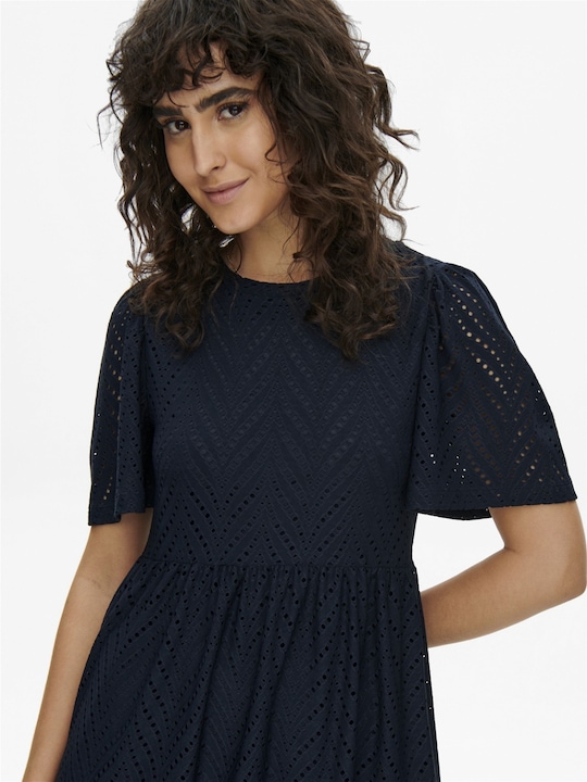 Produktbild JdY Broderie Anglaise Kleid mit kurzen Ärmeln (XS)
