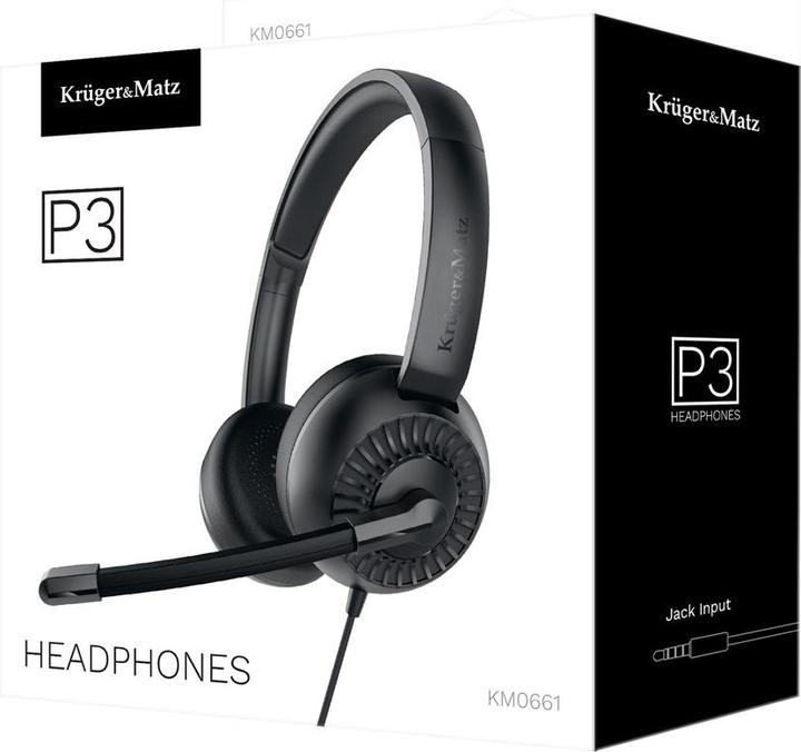 Immagine prodotto Krüger&Matz Cuffie con microfono per computer con connettore jack da 3 mm KrugerMatz P3 (Cablato)