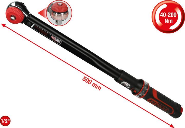 Actual product image KS Tools Ratchet torque wrench (1/2", 40 Nm, 200 Nm)