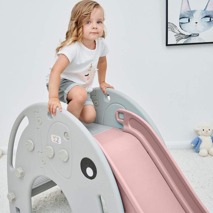 Actual product image Baby Vivo Toddler Slide Pink/Grey