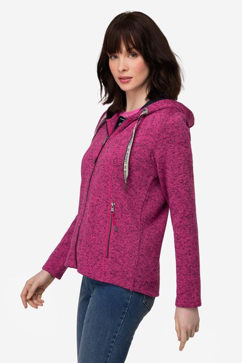 Actual product image Laurasøn Melange Knit Fleece-Lined Zip Up Jacket (S)