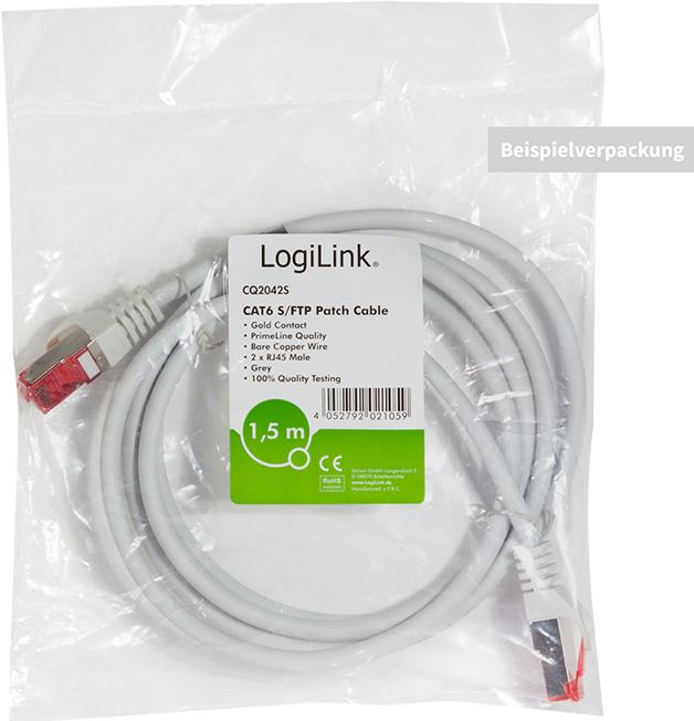 Produktbild LogiLink Netzwerkkabel (S/FTP, CAT6, 1 m)