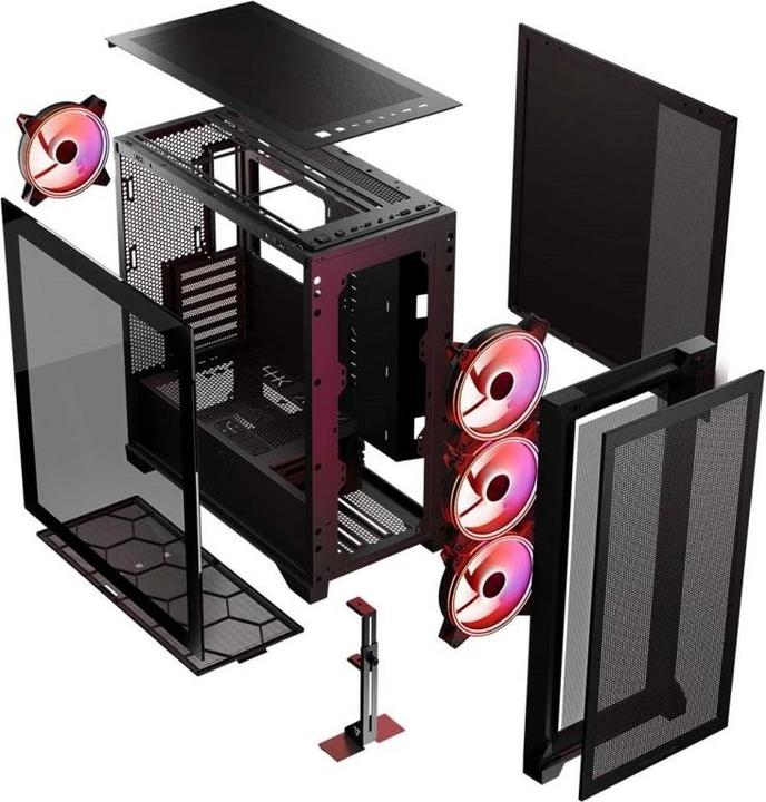 Produktbild Modecom Volcano Expanse S Apex ARGB czarna (ATX, mATX, Mini-ITX)