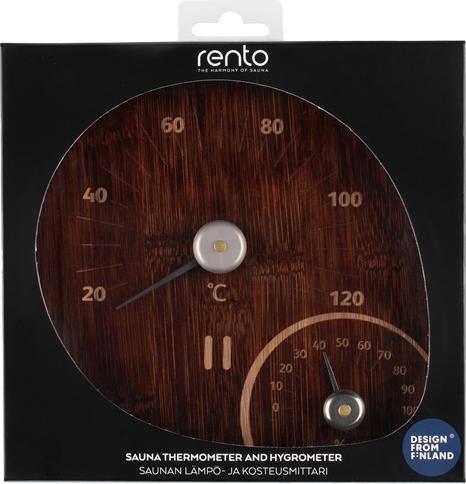 Produktbild Rento Sauna thermometer with humidity meter, brown