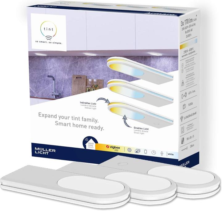 Actual product image Müller Licht Light Under-cabinet lamp tint LED Set of 3 (170 lm)