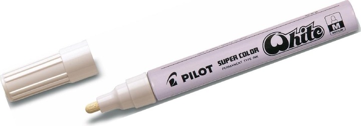 Actual product image Pilot SUPER COLOR White permanent marker, medium, white (White, 2 mm, 1 x)