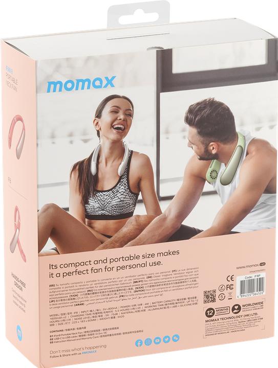 Image du produit Momax iFAN 8 Ventilateur de cou portable