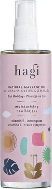 Hagi Olio da massaggio naturale per le vacanze di Bali con olio di mandorle, olio di vitamina E, olio di (100 ml)