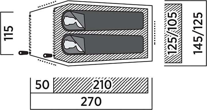 Actual product image Easy Camp Tunnelzelt Reindal 2 (olivgr?n, Modell 2025) (Tunnel tent, 2.30 kg, 2 persons)