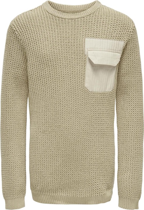 Only Locker geschnitten Rundhals Gerippte Ärmelbündchen Pullover Strickpullover