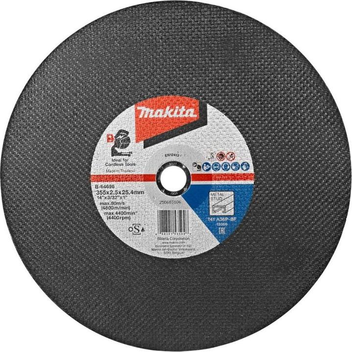 Produktbild Makita Zubehör B-64696-5 Trennscheibe 355 x 25,4 x2,5mm Metallbolzen Pro 5 Stück