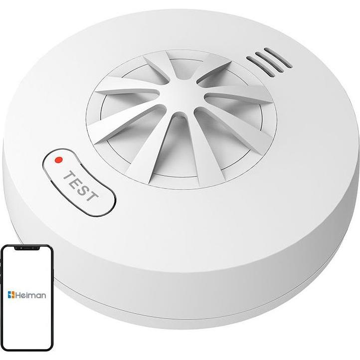 Heiman Wireless Heat Alarm HM-5HW Interlinked, Termometro + Igrometro, Rosso
