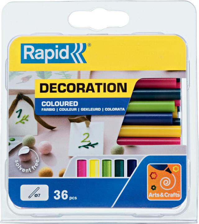 Produktbild Rapid Farbige Klebesticks Modern Ø7x90mm 36 Stück