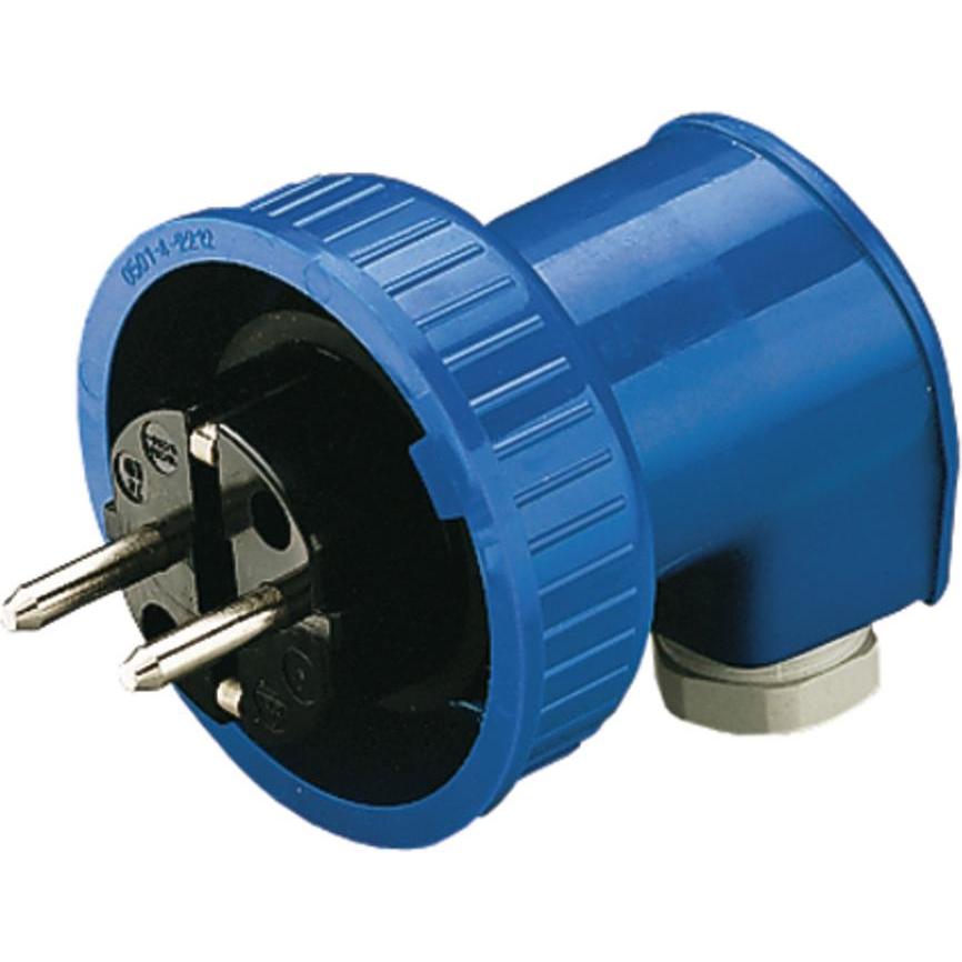 Mennekes, Netzstecker + Netzkupplung, Winkel-St. SCHUKO 16A2p+E 230V IP66, BL AM10818