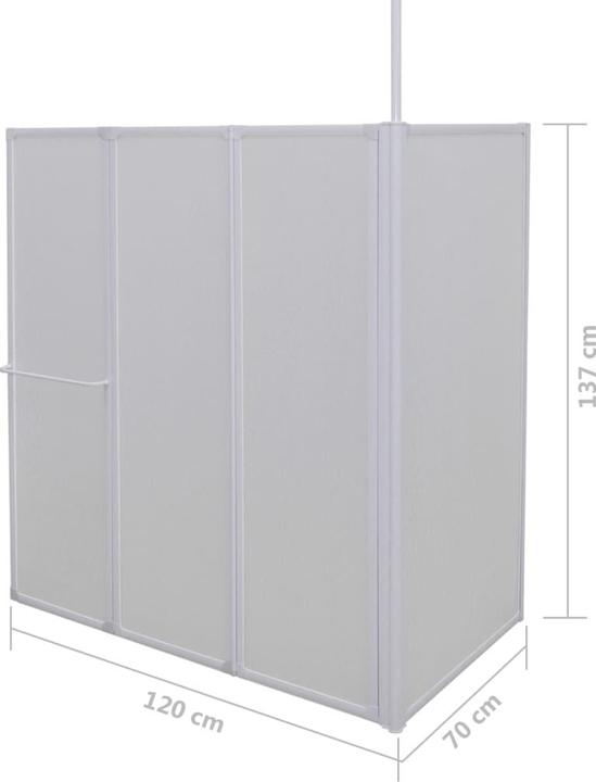 Produktbild vidaXL Duschwand (120 cm, 70 cm, 137 cm)