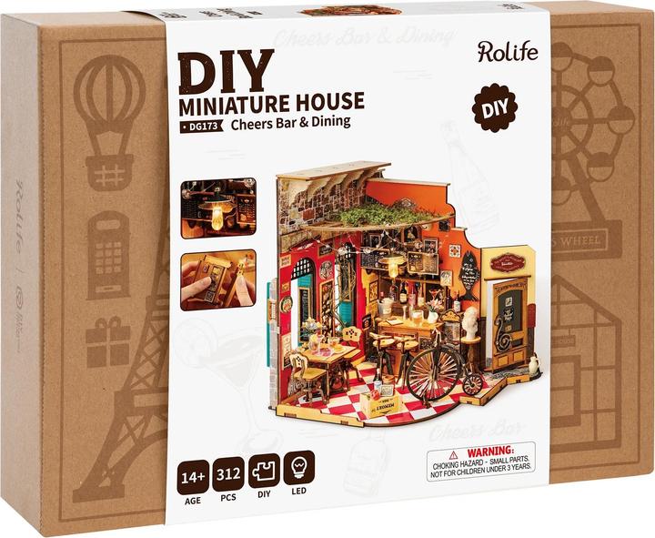 Actual product image Robotime 3D Puzzle Cheers Bar und Dining, Motiv: Landschaft