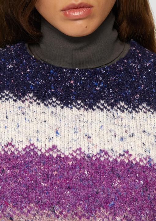 Actual product image s.Oliver Strickpullover Oversize Pullover mit mehrfarbigem Streifenmuster (S)