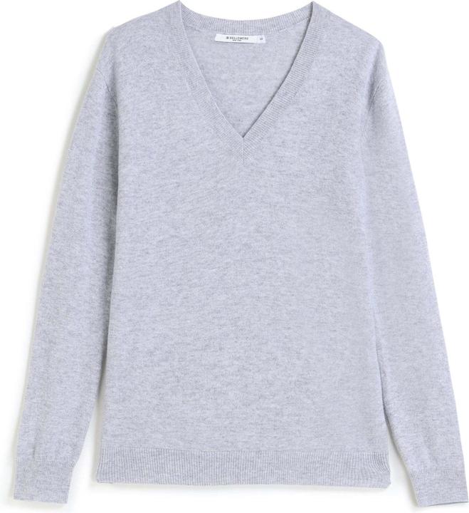 Produktbild Bellemere Pullover Solid V-Neck Merino Sweater (M)