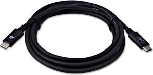 Actual product image Neutral USB cable (3.2 gen 1), USB C plug - USB C plug, 2m, 5 Gb/s, 5V/3A, black, EOL (2 m, USB 3.2 Gen 1)