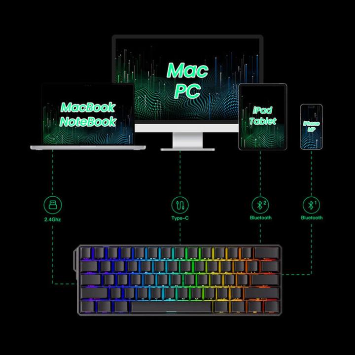 Actual product image Akko MonsGeek FUN60 Ultra-ST (US, Cable, Wireless)