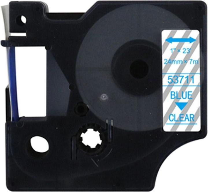 Immagine prodotto Hermex Alternatives Etikettenband zu Dymo D1 53711 Beschriftungsband (2.40 cm, Blu, Trasparente)