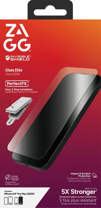 Productafbeelding Zagg Glass Elite (1 Pcs., Apple iPhone 17 Pro Max)
